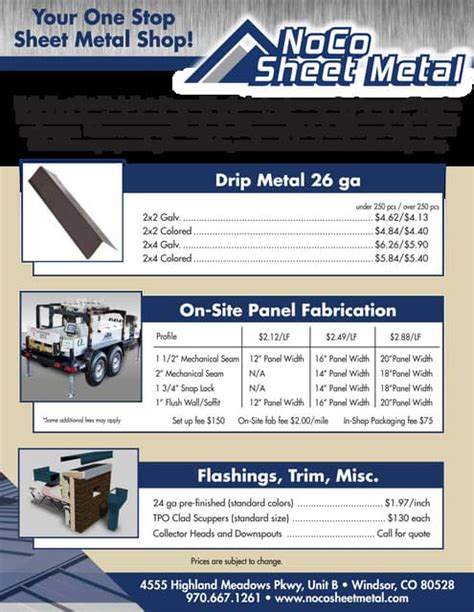 Business Profile for NoCo Sheet Metal 